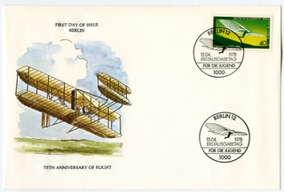 Image: airmail flight cover: Federal Republic of Germany, 75th Anniversary Flight