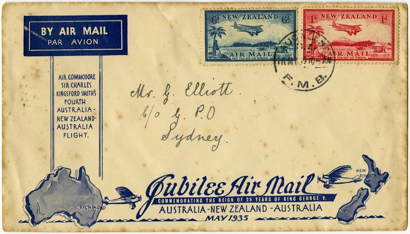 Image: airmail flight cover: Jubilee Air Mail, King George V