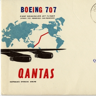 Image #2: airmail flight cover: Qantas Airways, Boeing 707