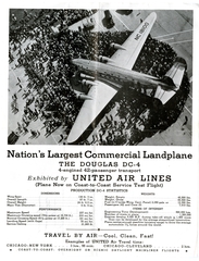 advertisement: United Air Lines, Douglas DC-4E