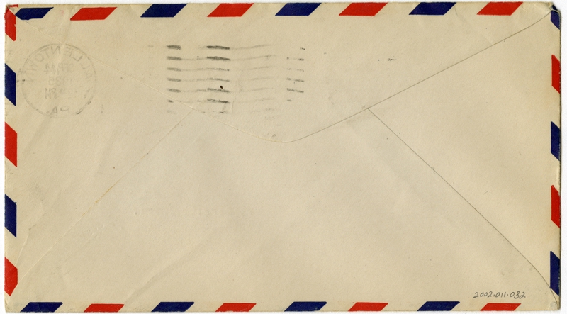 Image: airmail flight cover: United States Air Mail, AM-1, first airmail flight, Allentown, Pennsylvania