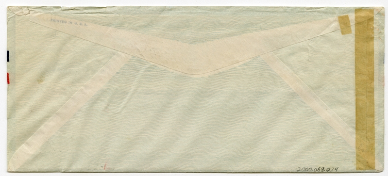 Image: airmail flight cover: Pan American Airways, Clara Adams