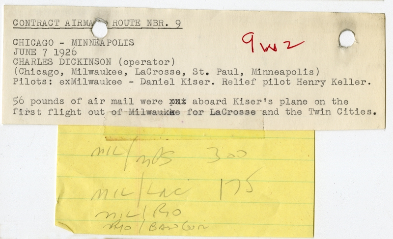 Image: airmail flight cover: Commercial Air Mail, CAM-9, 50th Anniversary