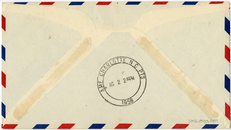Image: airmail flight cover: American Airlines, Delta Air Lines, Joint service, San Francisco - Charlotte route