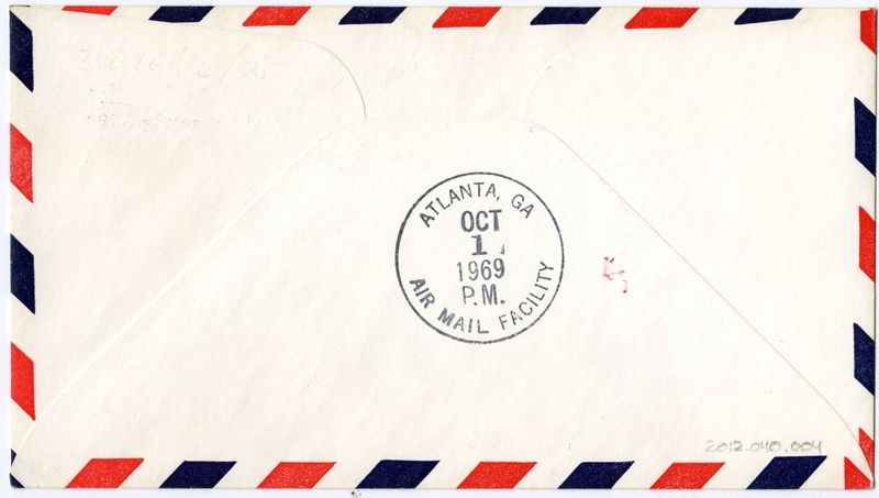 Image: airmail flight cover: AM-31, first jet airmail flight, San Francisco - Atlanta route