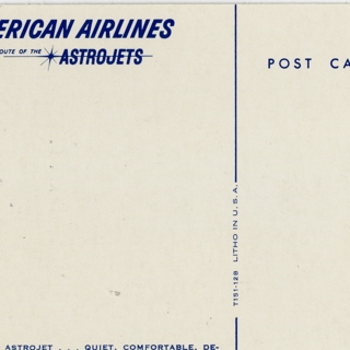 Image #7: flight information packet: American Airlines, Boeing 707 Astrojet
