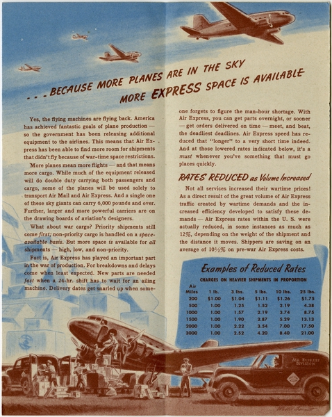 Image: flight information packet: American Airlines, Douglas DC-3