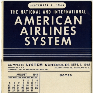 Image #18: flight information packet: American Airlines, Douglas DC-3