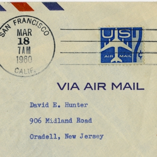Image #1: airmail flight cover: United Air Lines, first jet mail service, AM-1
