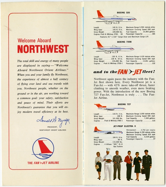 Image: flight information packet: Northwest Orient Airlines