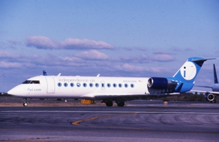 Image: slide: Independence Air, Bombardier CRJ200, John F. Kennedy International Airport (JFK)