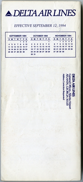 Image: timetable: Delta Air Lines