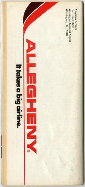 Image: timetable: Allegheny Airlines