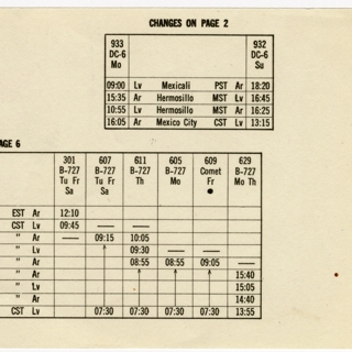 Image #4: timetable: Mexicana Airlines