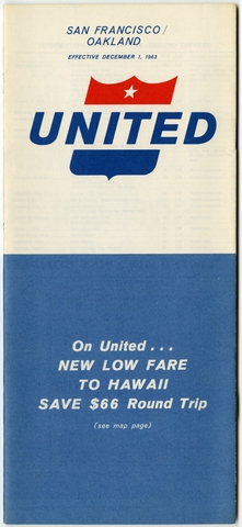 Timetable: United Air Lines, San Francisco and Oakland