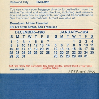 Image #2: timetable: United Air Lines, San Francisco and Oakland