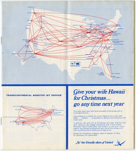 Image: timetable: United Air Lines, quick reference, San Francisco / Oakland / San Jose