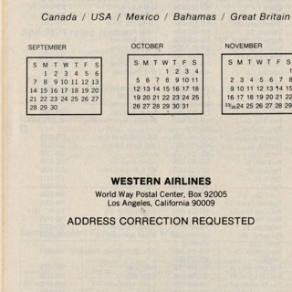 Image #3: timetable: Western Airlines