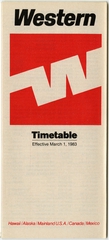 timetable: Western Airlines