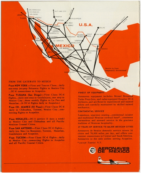 Image: timetable: Aeronaves de Mexico