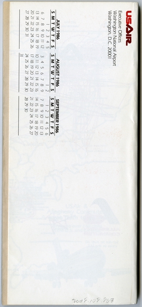 Image: timetable: USAir