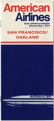 Image: timetable: American Airlines, San Francisco / Oakland