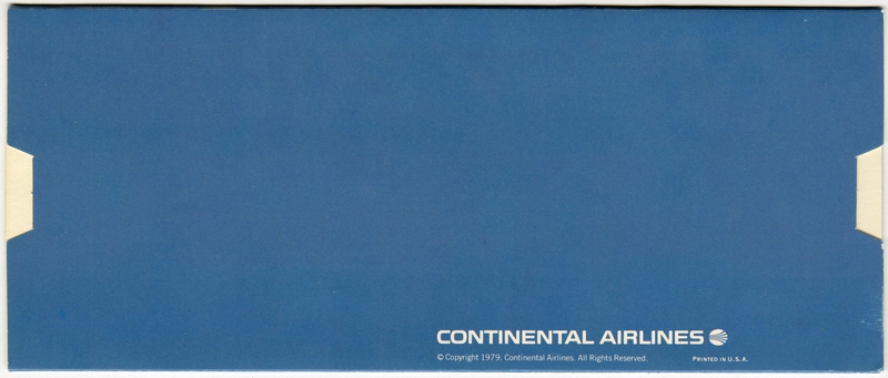 Image: flight information packet: Continental Airlines
