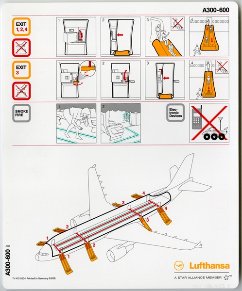 Image: flight information packet: Lufthansa German Airlines
