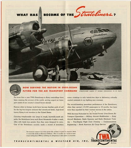 Images | flight information packet: Transcontinental & Western Air (TWA ...