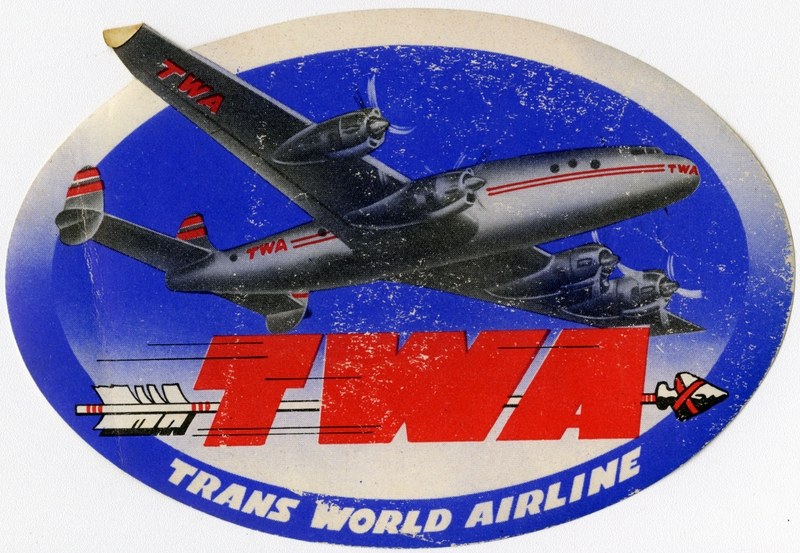 Image: flight information packet: TWA (Trans World Airlines), Lockheed L-049 Constellation, Boeing 377