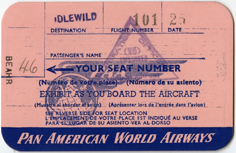 Image: flight information packet: Pan American World Airways, Boeing 377 Stratocruiser