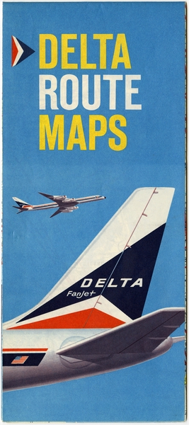 Image: route map: Delta Air Lines, domestic and Caribbean routes