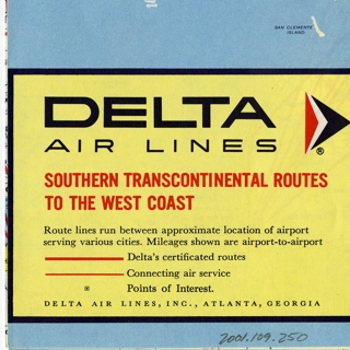 Image #2: route map: Delta Air Lines, domestic and Caribbean routes
