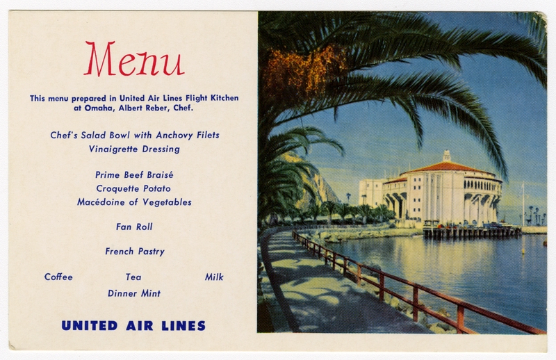 Image: menu: United Air Lines