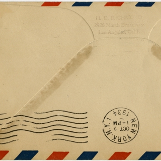 Image #2: airmail flight cover: Los Angeles - New York route