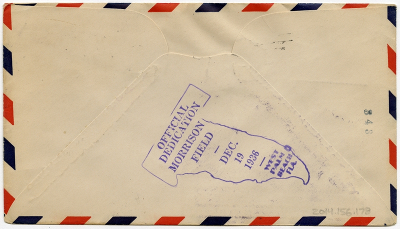 Image: airmail flight cover: AM-6, West Palm Beach, Florida