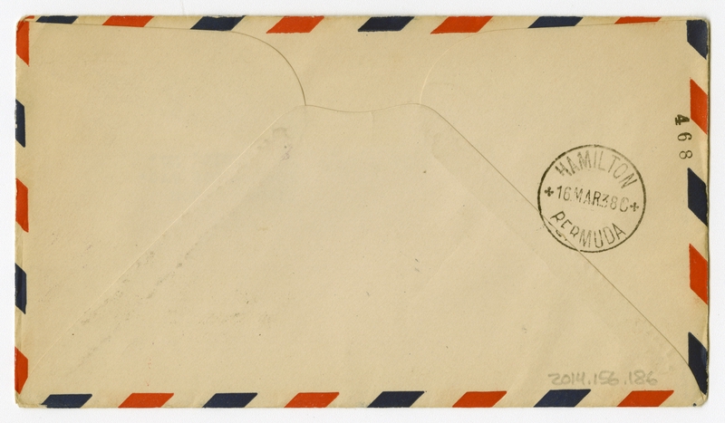 Image: airmail flight cover: FAM-17, Baltimore - Bermuda