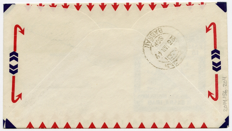 Image: airmail flight cover: Pan American World Airways, FAM-18, New York and Boston - Basra route