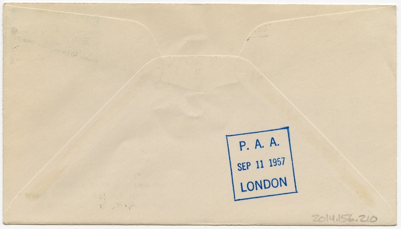 Image: airmail flight cover: Pan American World Airways, Polar Route, Los Angeles - London