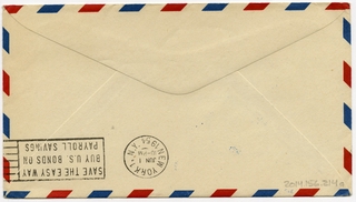Image: airmail flight cover: United Air Lines, Douglas DC-7, San Francisco - New York route