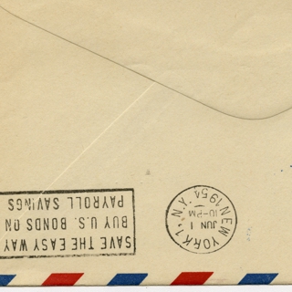 Image #2: airmail flight cover: United Air Lines, Douglas DC-7, San Francisco - New York route