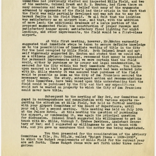 Image #3: correspondence: Aviation Committee of Down Town Association, Mills Field Municipal Airport of San Francisco