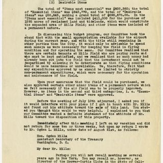 Image #4: correspondence: Aviation Committee of Down Town Association, Mills Field Municipal Airport of San Francisco