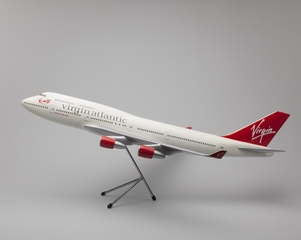 Image: model airplane: Virgin Atlantic, Boeing 747-400
