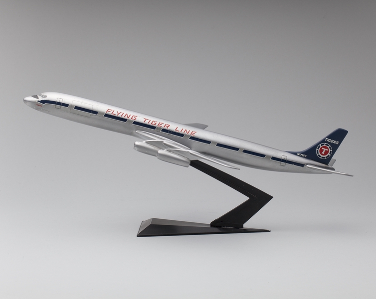 Image: model airplane: Flying Tigers (Cargo), Douglas DC-8-63F