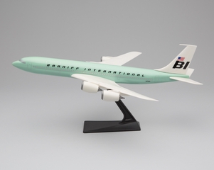 Image: model airplane: Braniff International, Boeing 707