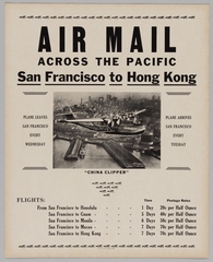 Image: poster: Pan American Airways, China Clipper Air Mail