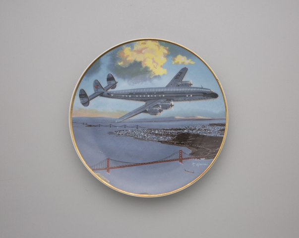 Commemorative plate: Pan American World Airways, Lockheed L-749 Constellation