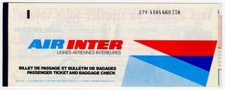 Image: ticket: Air Inter