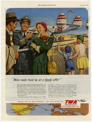 Image: advertisement: TWA (Trans World Airlines), Saturday Evening Post